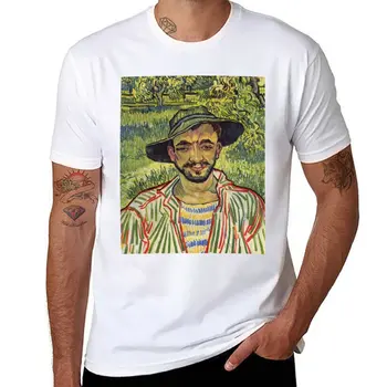 Новая винтажная футболка Vincent Willem van Gogh The Gardener 1889, аниме, обычная футболка, большие и высокие футболки для мужчин