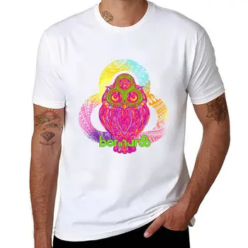 Новая футболка Bonnaroo Owl, милая одежда, футболка, короткие топы размера плюс, мужские футболки с графическим рисунком