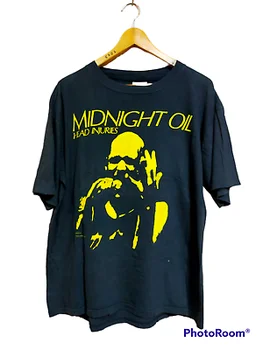 Винтажная промо-футболка с обложкой альбома Midnight Oil Head Injuries