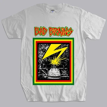 Мужская роскошная хлопчатобумажная футболка Bad Brains, Официальная футболка Первого альбома, Хардкор, Черный флаг, панк, унисекс, женские футболки