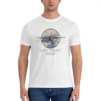AC 130 Футболка с изображением жуткого боевого корабля, футболки для больших и высоких мужчин, мужские забавные футболки, футболки для тяжеловесов