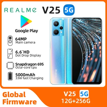 Realme V25 Snapdragon Ocat Core 12 + 256 с двумя SIM-картами 6,6 