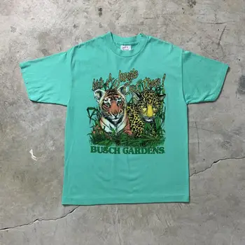 Винтажная футболка с изображением тигрового гепарда 90-х годов от 0Busch Gardens Animal Nature