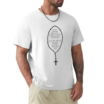 Футболки с надписью Rosary in latin, спортивные черные футболки для мужчин