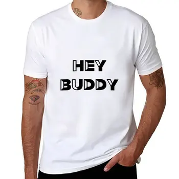 Новая футболка Hey buddy, быстросохнущая футболка, спортивная рубашка, летняя одежда, мужские однотонные футболки