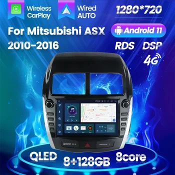 Автомобильный Android CarPlay Авторадио Мультимедийный Плеер Для Mitsubishi ASX 2010-2016 4G QLED GPS Навигация Видео Стерео DVD Головное Устройство