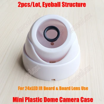 2 шт./лот Пластиковый мини-чехол для купольной камеры с глазным яблоком для 24ШТ ИК-светодиодной платы M12 с фиксированным объективом для видеонаблюдения в помещении в сборе