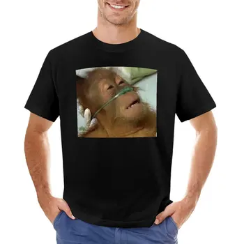 Футболка с изображением умирающего орангутанга, футболки для тяжеловесов, однотонные футболки для мужчин