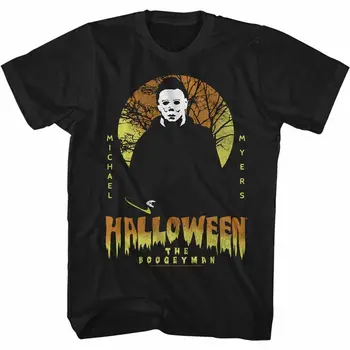 Черная футболка Майерс-Бугимен на Хэллоуин