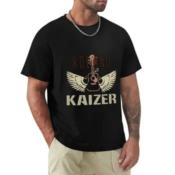 Футболка Roland kaiser для мальчиков с животным принтом, черные футболки, мужские винтажные футболки