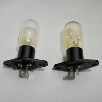 замена шариковых ламп для освещения микроволновой печи Midea Haier с розеткой и L-образными выводами 220 В 20 Вт Запчасти для микроволновой печи