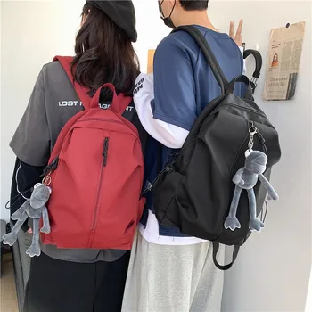 Школьные сумки для мужчин и женщин, студентов колледжа, 2021 новый простой плиссированный рюкзак, большая вместительная компьютерная сумка, дорожный рюкзак