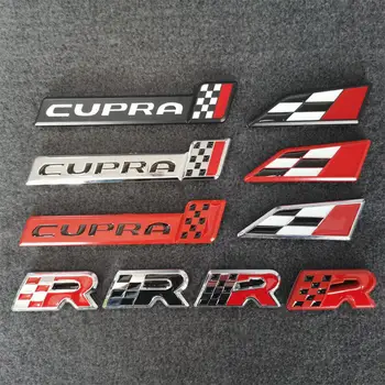 Гоночный флаг Логотип R на кузове автомобиля, Крыло сзади, Эмблема, значок, Наклейка, Деколь для Seat CUPRA Leon Lbiza Ateca