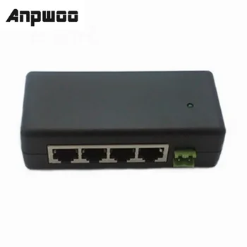ANPWOO 4 порта локальной сети Модуль пассивного питания через Ethernet Инжектор Источник питания IP-камеры постоянного тока 9-48 В PoE switch адаптер PoE box