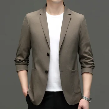 5894 -Мужской модный повседневный маленький костюм, мужская корейская версия приталенного костюма, 104 куртки, однотонная куртка