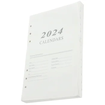 Английская повестка дня на 2024 год, внутренняя страница Дневника формата А5, Годовой блокнот, ежедневник, Отрывные листы для студентов