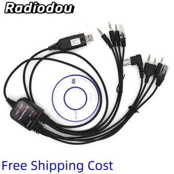 USB-кабель для программирования 8 в 1 подходит для рации Motorola Walkie Talkie Kenwood ICOM BAOFENG TYT QYT Radio