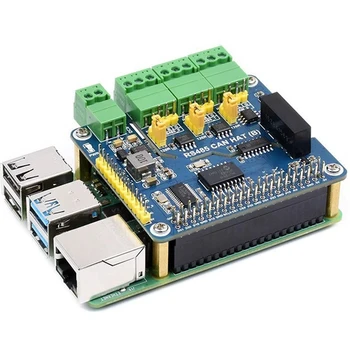 Для Raspberry Pi 4B Изолированная Двойная Плата Расширения интерфейса Rs485 Can с защитой от изоляции питания Gigabit Ethernet Проста в использовании