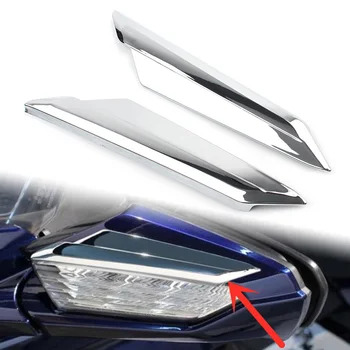 2шт Мотоциклетные Зеркальные акценты Корпус двигателя Хромированные Детали для отделки из АБС-пластика для Honda Gold Wing GL1833 GL1800 2018 2019 2020