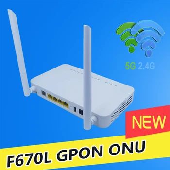 Новый Gpon ONU Ont Zxhn F670l 4ge 5g 2.4g двухдиапазонный Wifi-маршрутизатор Onu F670 F670l 1pots 1fxs