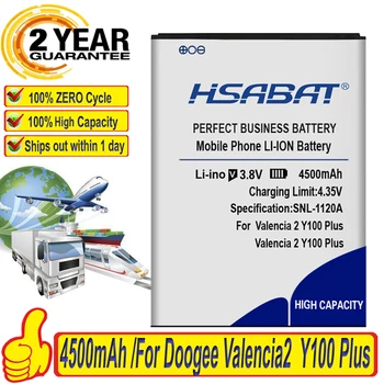 HSABAT 100% Новый Топовый бренд 4500 мАч Аккумулятор для Doogee Valencia2 Valencia 2 NOVA Y100 Plus Батареи