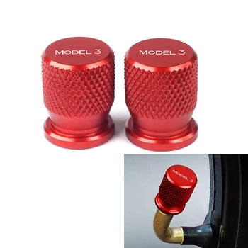 4ШТ Алюминиевый клапан шины с ЧПУ, крышка воздушного отверстия, автомобильные Аксессуары для стайлинга автомобилей Tesla Model 3