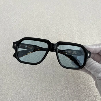 Высококачественные Толстые Ацетатные винтажные солнцезащитные очки Для мужчин и женщин, Дизайнерский бренд, Американские классические Квадратные Модные солнцезащитные очки CHALLENGERI