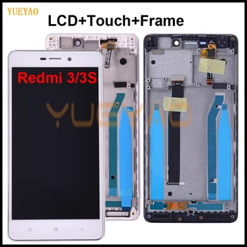 ЖК-дисплей С Рамкой Для Xiaomi Redmi 3S ЖК-дисплей + Замена Дигитайзера Сенсорного Экрана В Сборе Для Xiaomi Redmi 3S 3x3 Pro LCD
