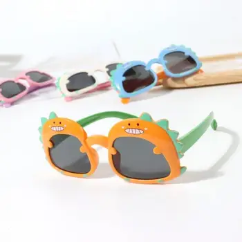 Детские Мультяшные Солнцезащитные очки Для мальчиков, Милые Очки с динозаврами, Защита от Солнца, Милые Модные детские очки Для вечеринок, Пляжные очки