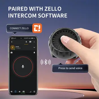 Беспроводной контроллер-переключатель PTT, совместимый с голосовым домофоном Zello, Bluetooth-совместимая кнопка (без аккумулятора)