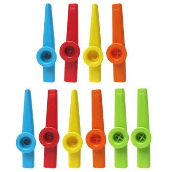 10 шт. пластиковых музыкальных инструментов Kazoo, красочная флейта Kazoo для меломанов
