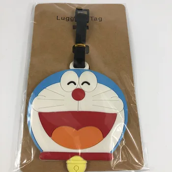 Посадочный талон для девочки и мальчика Doraemon, багажная бирка, Симпатичная идентификация багажа, Маленькое подвесное украшение, подвеска для идентификации путешествия.