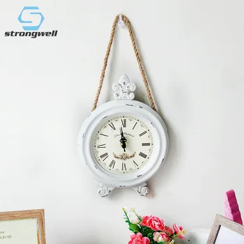 Strongwell Белые Цифровые Настенные Часы Современный Дизайн Железные Старинные Украшения Настенные Часы Украшение Стены Часы Для Дома Гостиной