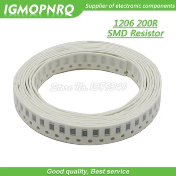 100ШТ 1206 SMD Резистор 1% сопротивление сопротивление 200 Ом чип-резистор 0,25 Вт 1/4 Вт 200R 201 IGMOPNRQ