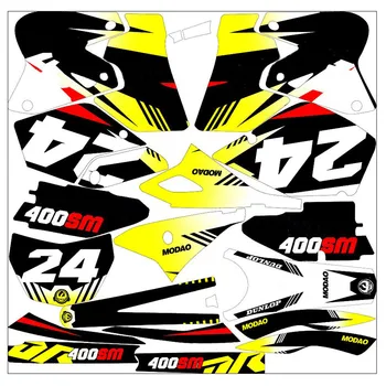Для Suzuki DRZ 400SM S E DRZ400 2000 2001 2002 2003 2004-2010-2011-2020 Пользовательский Номер Имя 3M Графические Наклейки Фон Наклейки