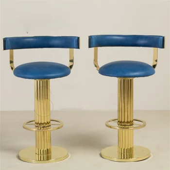 Простой современный высококачественный легкий роскошный барный стул Nordic creative, вращающийся барный стул, высокий стул на стойке регистрации итальянского кафе