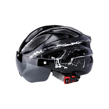 Гоночный велосипедный шлем с нейлоновым ремешком, шлем для горного велосипеда, Ветрозащитные очки, Дышащие Регулируемые сейсмические очки для спорта на открытом воздухе