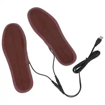 USB Нагревательные стельки, грелка для ног, подкладка для носков из мягкого ворса, стельки для обуви с электрическим подогревом, зимние стельки для занятий спортом на открытом воздухе, согревающие ноги