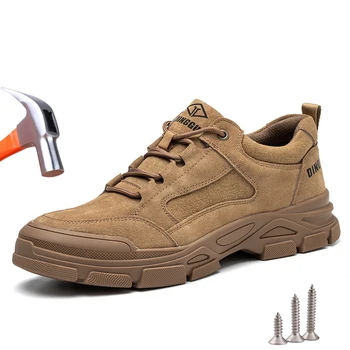 Новая рабочая защитная обувь для мужчин, обувь со стальным носком, женская неразрушаемая рабочая обувь, уличные строительные защитные ботинки с защитой от проколов