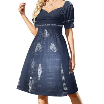 Чертеж командного модуля Apollo Saturn V в высоком разрешении (темно-синий) Платье женское летнее 2023 одежда для выпускного вечера