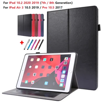 Кожаный флип чехол для iPad 10.2 2020 2019 чехол кошелек планшета funda для iPad 7 7-го 8-го поколения 8 чехол Коке воздуха 3 10.5 Pro с