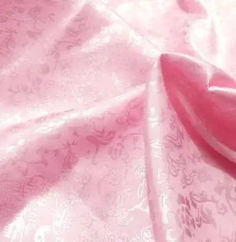 120см *100см розовый Дракон антикварная жаккардовая шелковая атласная ткань супер мягкая одежда костюм COS парчовая ткань платье diy ткань