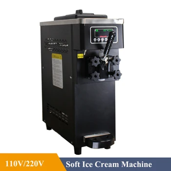 Автоматическая коммерческая машина для приготовления мягкого мороженого черного, розового, серебристого, белого цвета с жидкокристаллическим дисплеем