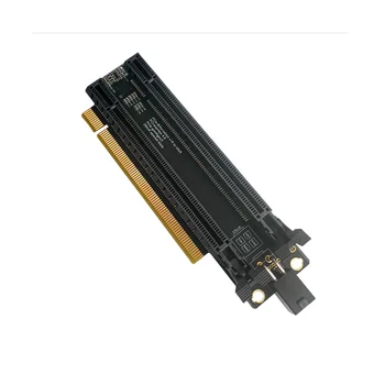 PCI-E 4.0 X16 Карта расширения от 1 до 2 Gen4 Разделенная карта PCIe-раздвоение от X16 до X8X8 с 20 мм разнесенными слотами CPU4P (4 Pin)