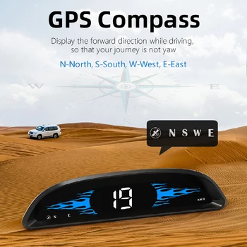 Автомобильный GPS Спидометр Смарт-Часы Высокой Четкости Сигнализация Превышения Скорости Интеллектуальный GPS Спидометр Большой Дисплей Автоэлектронные Аксессуары