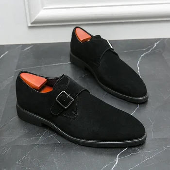 2023 Новые Высококачественные Оксфордские модельные туфли ручной работы, Свадебная официальная Итальянская обувь, модные офисные замшевые лоферы с заострением.