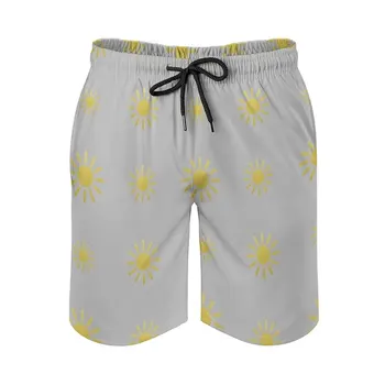 Мужские пляжные шорты Sun Quad, быстросохнущие дорожные плавки для плавания, штаны для серфинга, спортивные брюки, модные дизайнерские трендовые милые