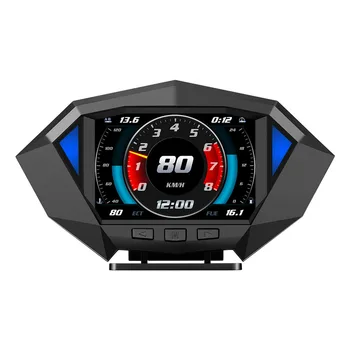 Автомобильный Hud P1 GPS OBD2 Спидометр Многофункциональный GPS OBD двухсистемный головной дисплей, сигнализация о превышении скорости для автоматического безопасного вождения