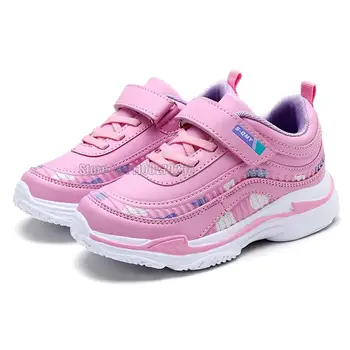 Детские Спортивные кроссовки для девочек Tenis, розовая дышащая противоскользящая детская обувь, размер 26-37