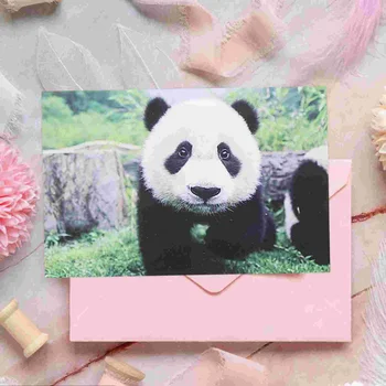10шт Очаровательных открыток с пандами из серии фотографий животных Открытка Отлично подходит для детского душа Подарок на День Благодарения